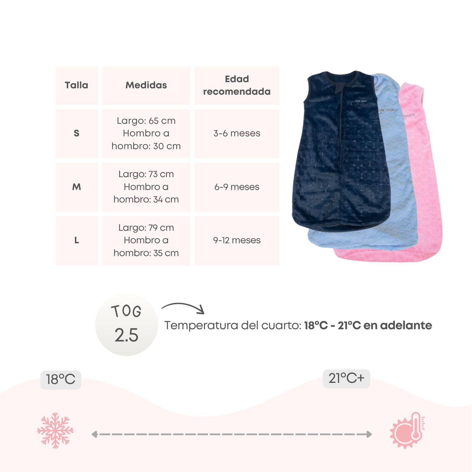 Saquito Swaddle Algodón 0-3 Meses