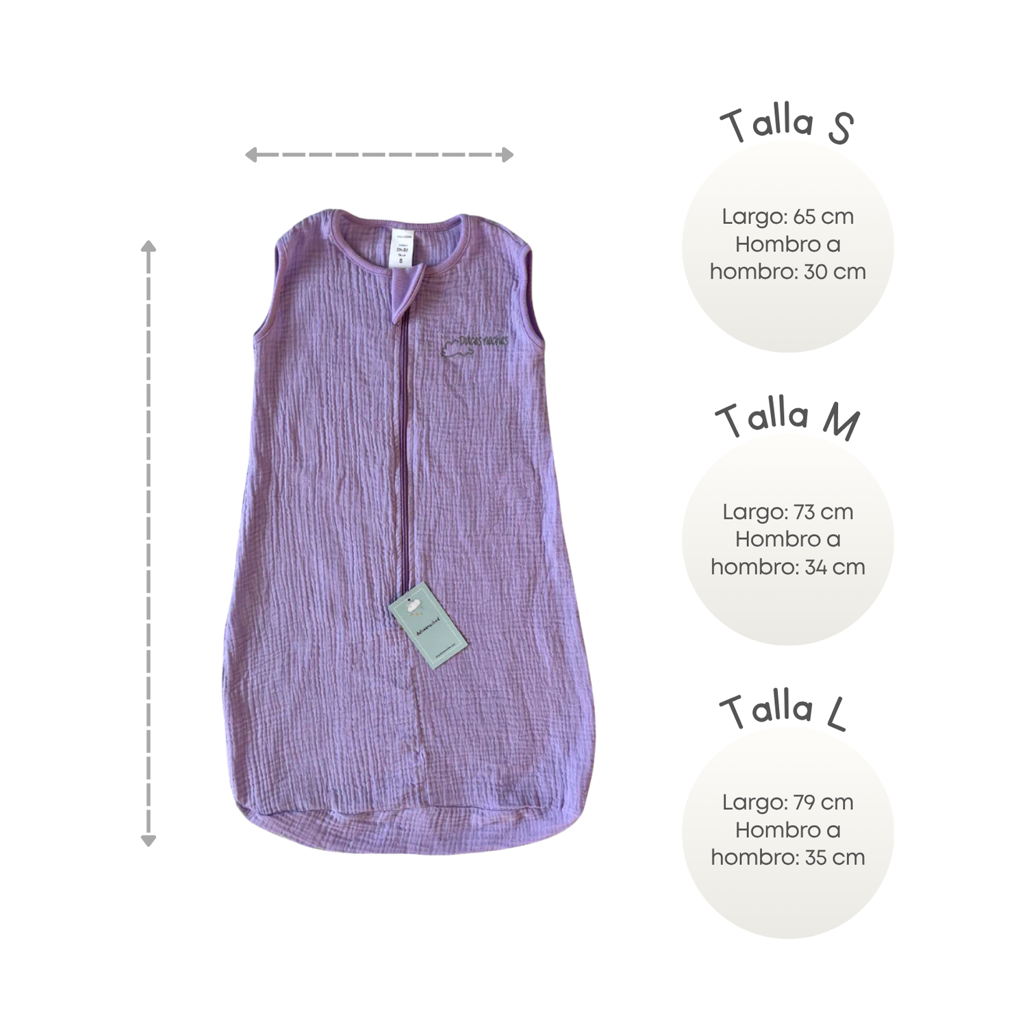 Saquito Swaddle Muselina 0-3 meses